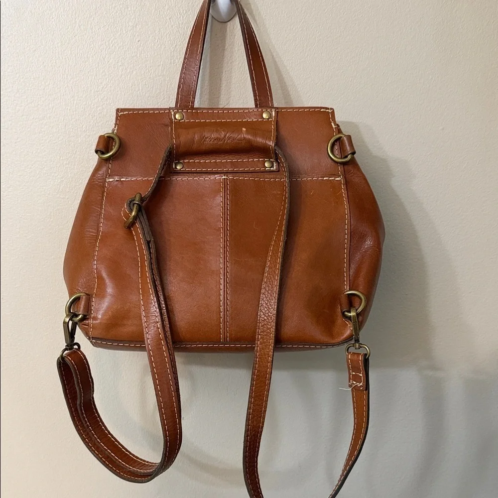 Patricia Nash Tan Leather Backpack